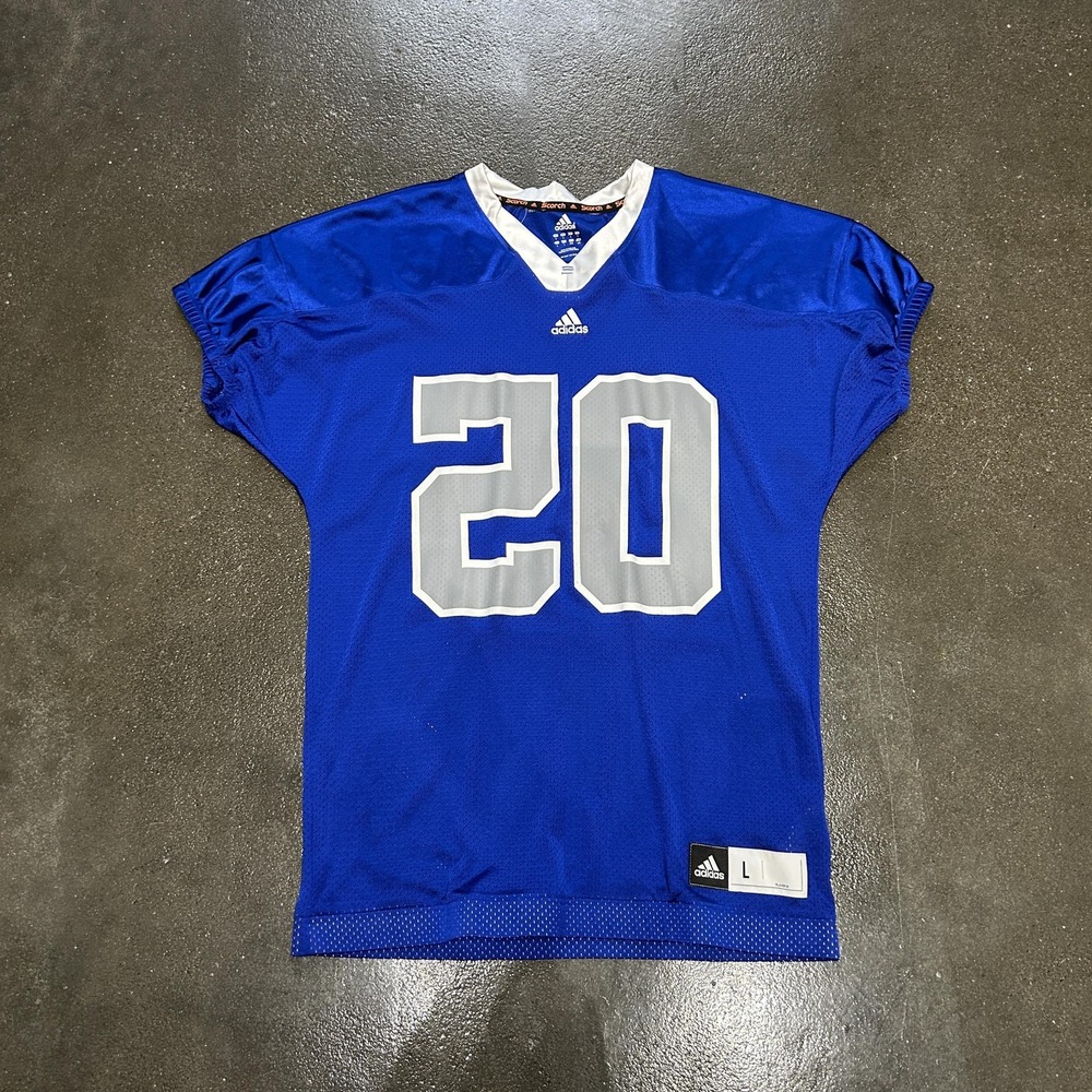 Adidas Scorch Football Jersey Mens Large Blue Mesh Practice Athletic #20